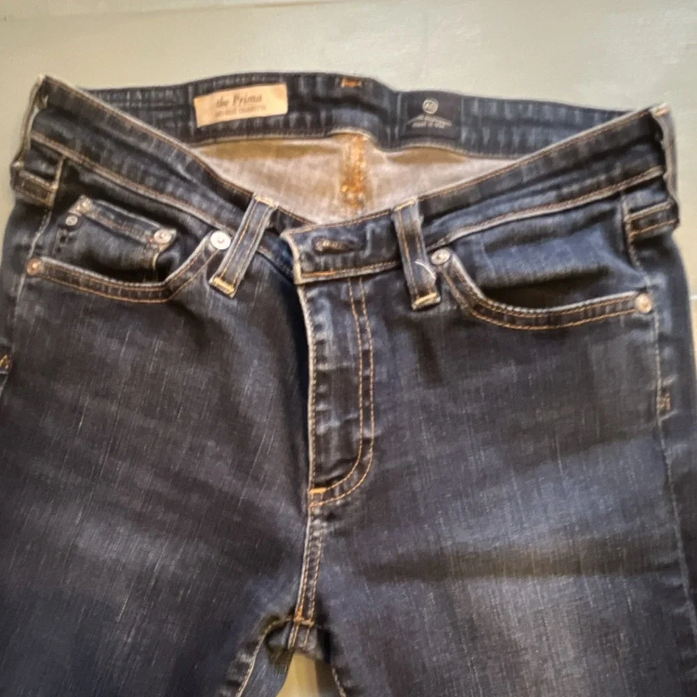 AG Prima Jeans 27R Mid Rise Cigarette Dark Wash USA Made Adriano‎ Goldschmied